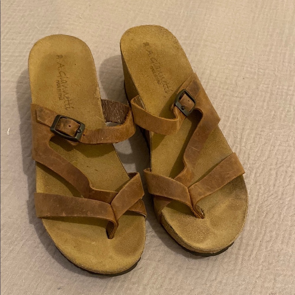 A. GIANNETTI  MADE IN SPAIN PLATFORM SANDALS. Size 38